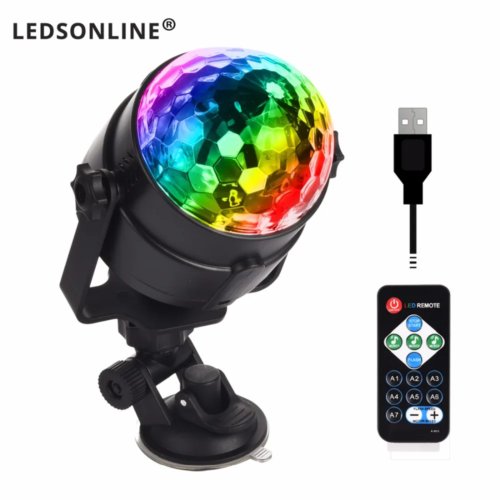 5 V USB ديسكو ضوء الكرة الإضاءة ل سيارة المنزل الزفاف في الهواء الطلق حزب DJ المرحلة ضوء Projectorwith عن أجوستابل قاعدة