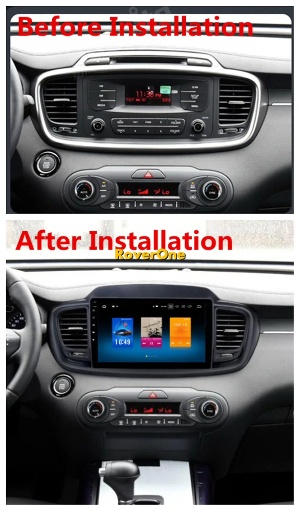 Clearance RoverOne Android 9.0 Car Multimedia System For Kia Sorento 2015 2016 Octa Core Radio GPS Navigation Media Player PhoneLink 10