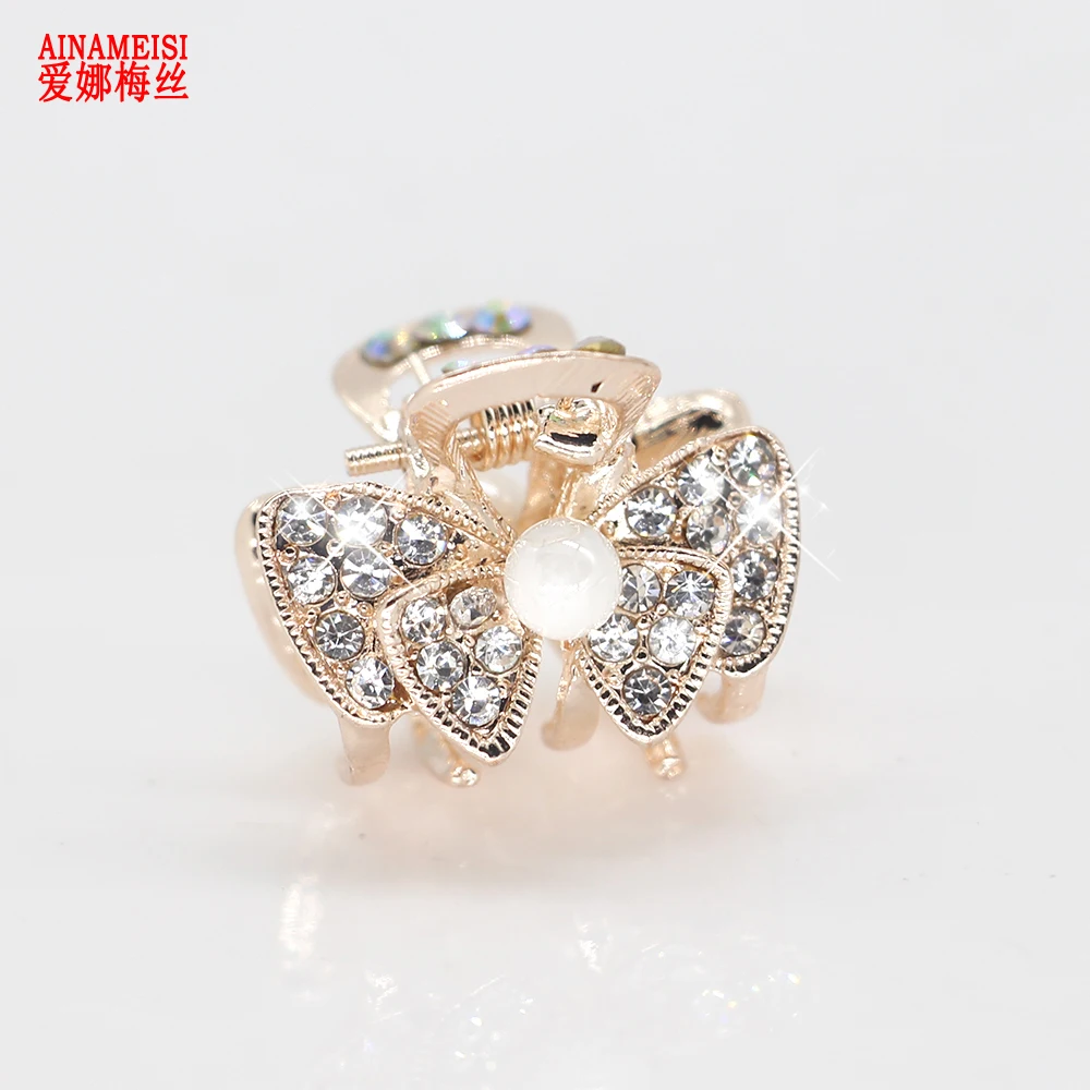 

AINAMEISI Mini Hair Crab Claw Clip Hair Jewelry For Women Girls Flower Crystal pearl Hairpins Barrettes Hair Clips Headwear