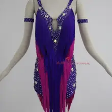 Новые стильные костюмы для латинских танцев, сексуальные платья для латинских танцев со стразами и кисточками для женщин, платья для латинских танцев, S-4XL, LD-1040