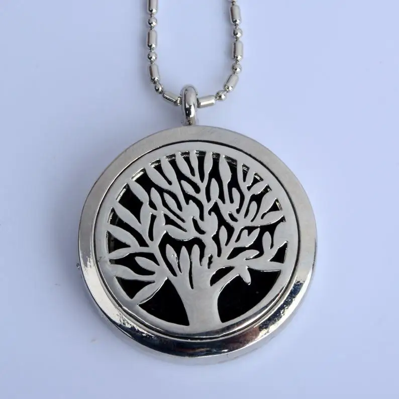 

10 pcs/LOT Tree (30mm) Aromatherapy Perfume Diffuser Floating Locket Necklace For Best Gift