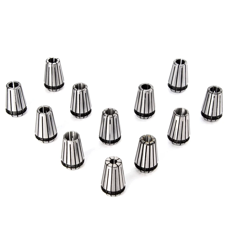 

12Pcs Er25 Chuck Collet 1/8 To 5/8 Inch Spring Collet Set Machine Tool Holder Er25 Collet For Cnc Milling Lathe Tool