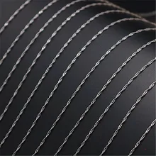 Wkoud 10m (32ft) cor prata 2mm onda de água corrente borla pulseiras colar diy liga artesanal jóias descobertas