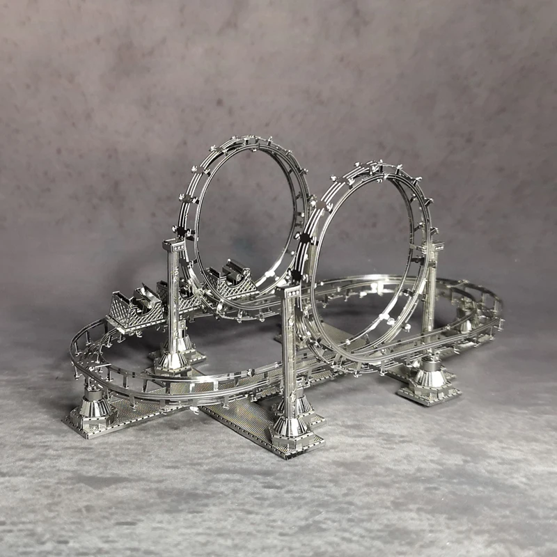 

ROLLER COASTER HKNANYUAN 3D Metal Assembly Model Amusement Facilities Toys Puzzle Originality Collection Playground