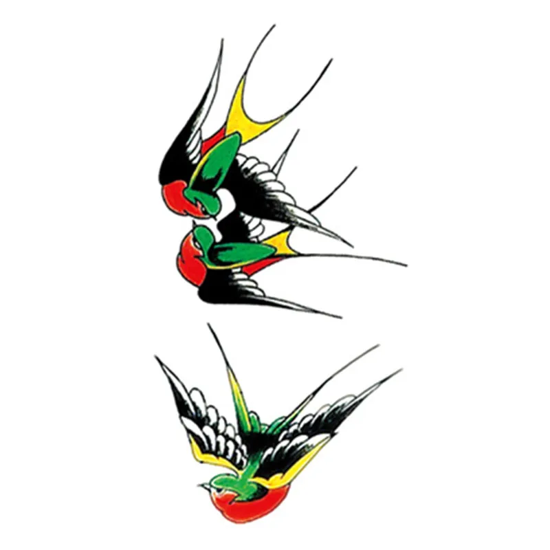 Водонепроницаемые временные фальшивые татуировки наклейки Ласточка голубь Птицы дизайн боди-арт инструменты для макияжа - Цвет: SZ4103