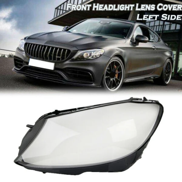 1 пара автомобильных прозрачных фар головной свет лампы Крышка объектива головной свет лампы Крышка для Mercedes Benz W205 C180 C200 C260L C280 C300 20