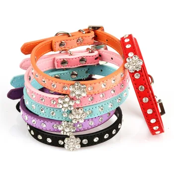 

Small Dogs Collars Rhinestone Puppy Necklace Product For Pet Accessories Cat-Collar Supplies collare cane collier chien