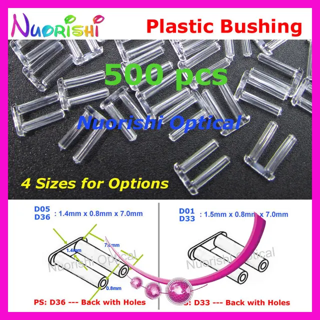 500pcs Silhouette Pin Rimless Glasses Eyeglass Plastic Double Bushing