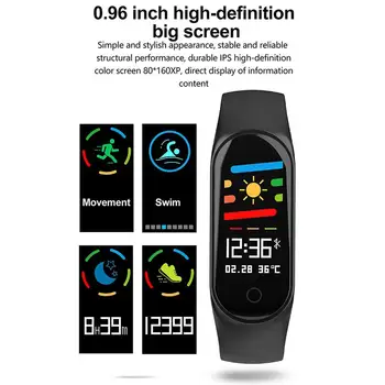 

Bracelet 0.96 inch Color-screen M3S Fitness Tracker Blood Pressure Heart Rate Monitor BEESCLOVER Band for Android IOS Phone r20