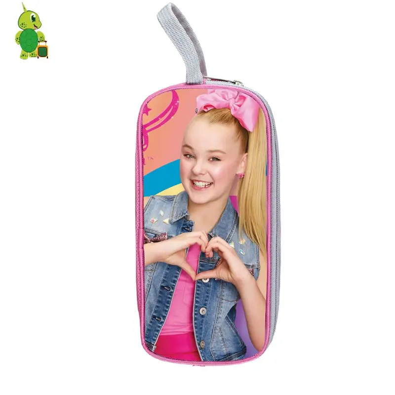 

Jojo Siwa Pop Star Cosmetic Case Double Layer Pencil Box Purse Kids Boys Girls School Supplies Large Capacity Makeup Bag
