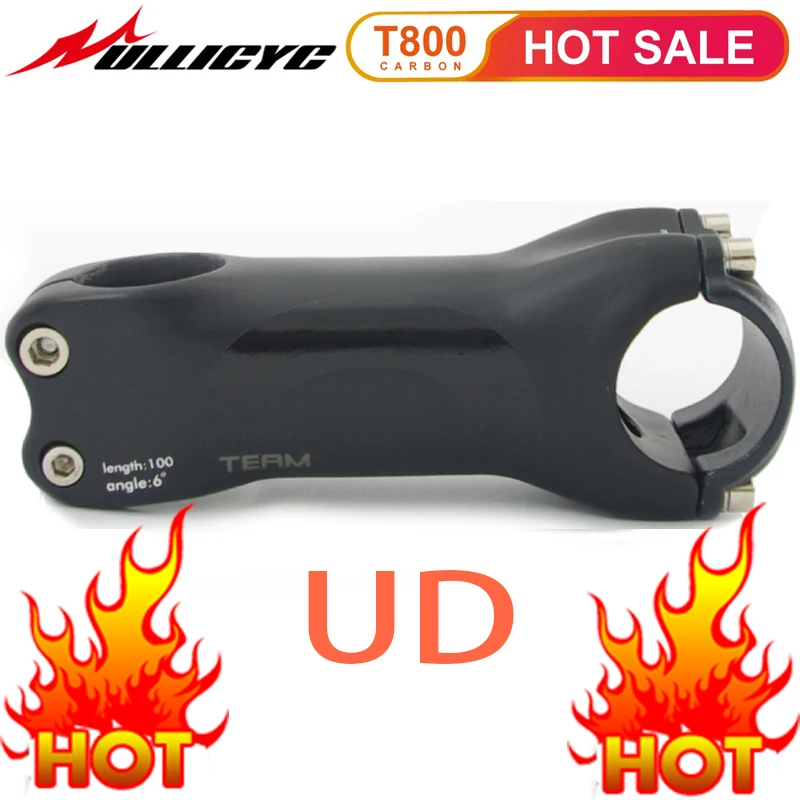

TOP brand ULLICYC UD Super strength 6 or 17 Degrees Mountain /Road bike Matte Full Carbon Fibre Bicycle Stem 31.8X(80-120mm)