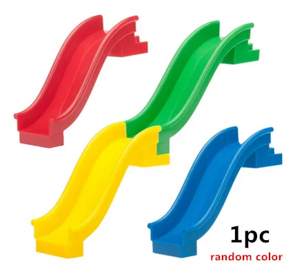 Большие блоки дополняют части слайд-лестница колесо обозрения качели площадка совместим с Duplo - Цвет: 1pc slide