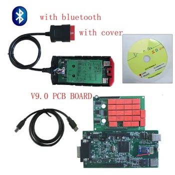 

Lowest price V9.0 Double green pcb nec relays full shell box VD TCS CDP pro plus for cars trucks obd2 diagnostic tool Bluetooth