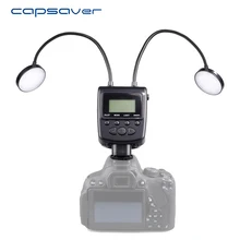 capsaver Metal Tube LED Ring Light Speedlite with LCD Display for Pentax Canon Nikon Olympus Sony Fujifilm Close-up Photography