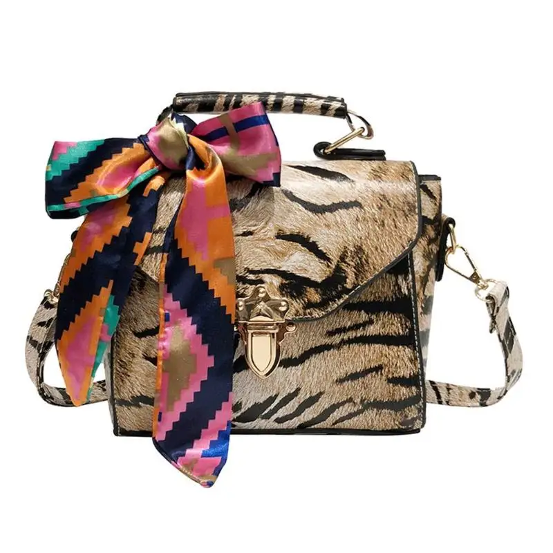 Маленькая сумка на плечо со змеиным принтом, сумки-мессенджеры для женщин, кожаные сумки через плечо с цепочкой, женские сумки - Цвет: Type E Leopard Print