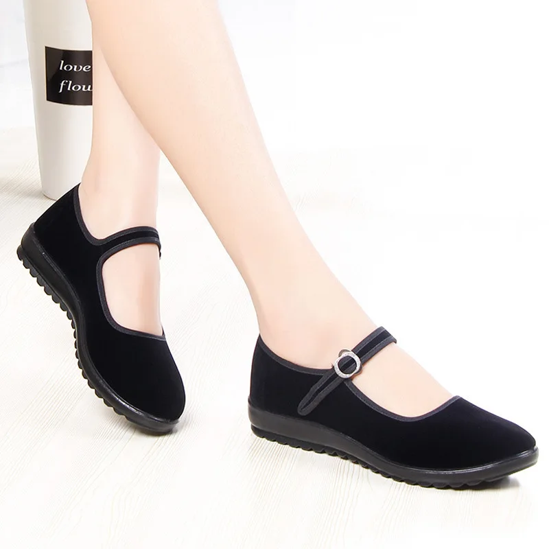 

Flats spring autumn new cloth shoes women shoes Slip On Flat Shoes women Footwear comfortable national wind dance shoes