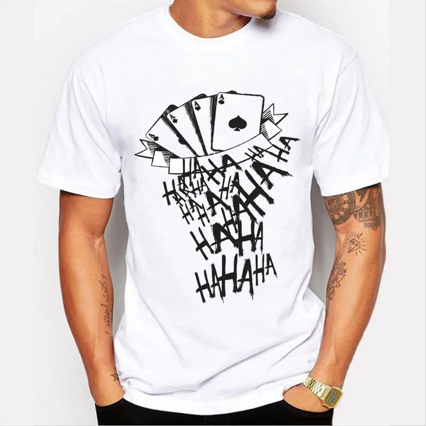 Мужская футболка с коротким рукавом и принтом хаха ха Харадзюку|shirt front|shirt longshirt