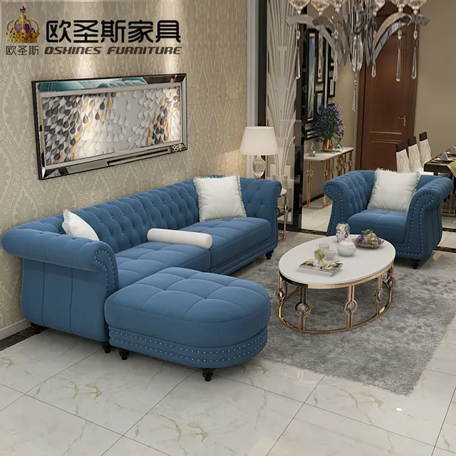 Dubai Leather Sofa Furniture 4 Seaters Dark Blue Sleeper 2017 Dubai Leather Sofa Furniture 4 Seaters Dark Blue Sleeper 2017 European New Clical Ons Suede Velvet