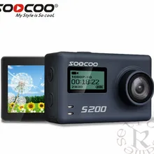 SOOCOO S200 Экшн-камера Ultra HD 4K NTK96660+ IMX078 с WiFi Gryo Голосовое управление внешний микрофон gps 2,4" сенсорный ЖК-дисплей