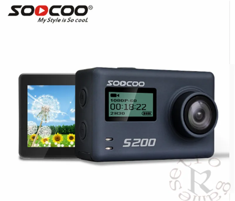 Экшн камера SOOCOO S200 Ultra HD 4K NTK96660 + IMX078 с Wi Fi Gryo Голосовое управление внешний микрофон
