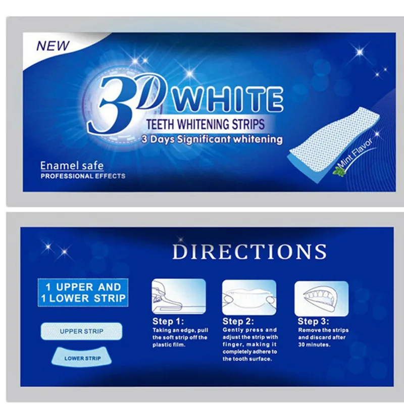 

3D Teeth Whitening Strips Whitestrips Professional Tooth Whitener Bleaching Gel Advanced Whitestrips Tools 14 Packs/7 Packs