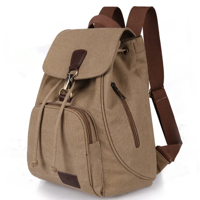 Женские парусиновые рюкзаки, женская сумка на плечо, школьный рюкзак в консервативном стиле для девочек, школьная сумка для ноутбука, Mochila Bolsas Sac a Dos - Цвет: khaki