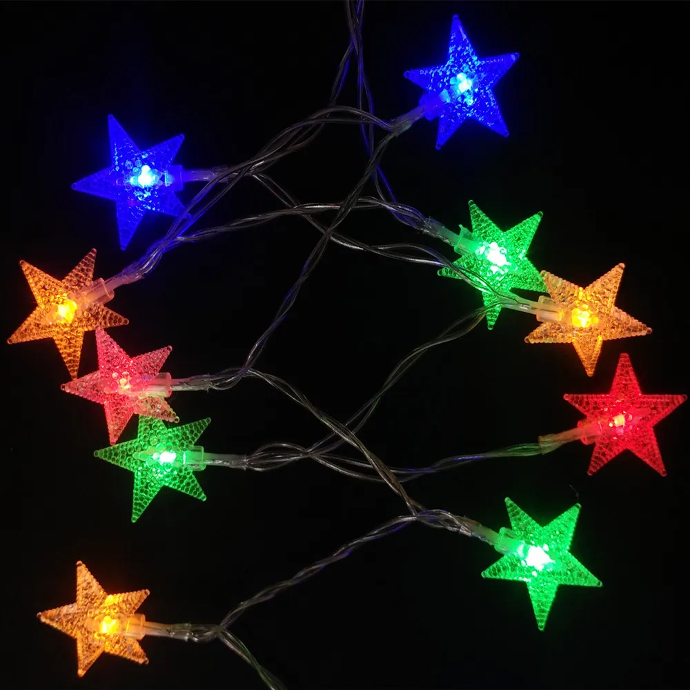 YIYANG 2 м/3 м/4 м/5 м LED Lucky Star Рождественская гирлянда на батарейках для праздников
