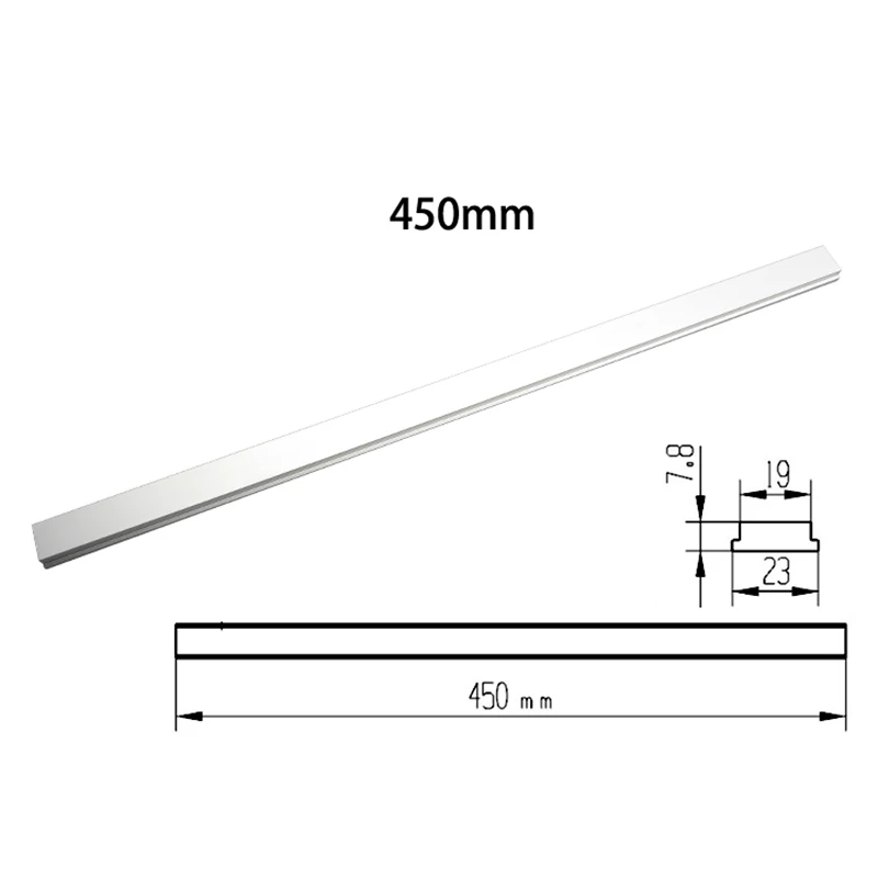Алюминий 100 мм 200 мм 300 мм 450 мм M6 M8 Slide Slab T трек слот для направляющая для резки планка для крепления деревообрабатывающего инструмента маршрутизатор утварь для стола - Цвет: 450mm