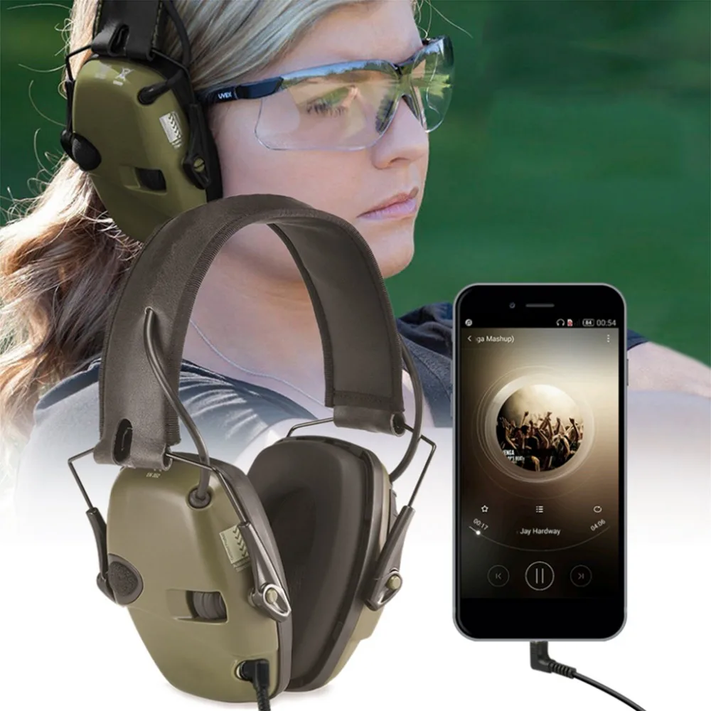 

Electronic Shooting Earmuff Outdoor Sports Anti-noise Impact Sound Amplification Tactical Hearing Protective Headset Foldable
