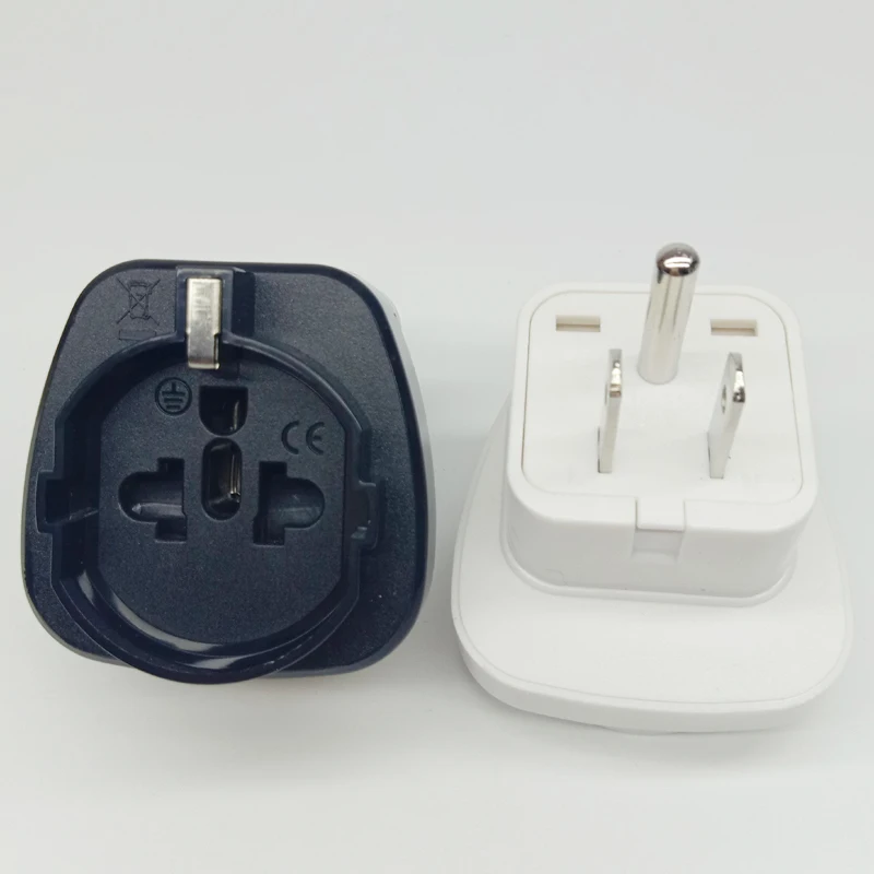 

1PC white/black 3 pin American US socket adaptor Embedded Swiss Italy EU German USA american flat plug adapter converter plug