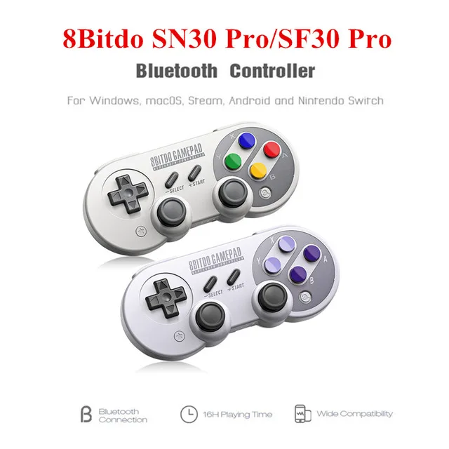 

8Bitdo SF30 Pro SN30 PRO Gamepad Controller Joystick for Nintendo Steam Switch Windows Mac Rumble Vibration Motion Controls