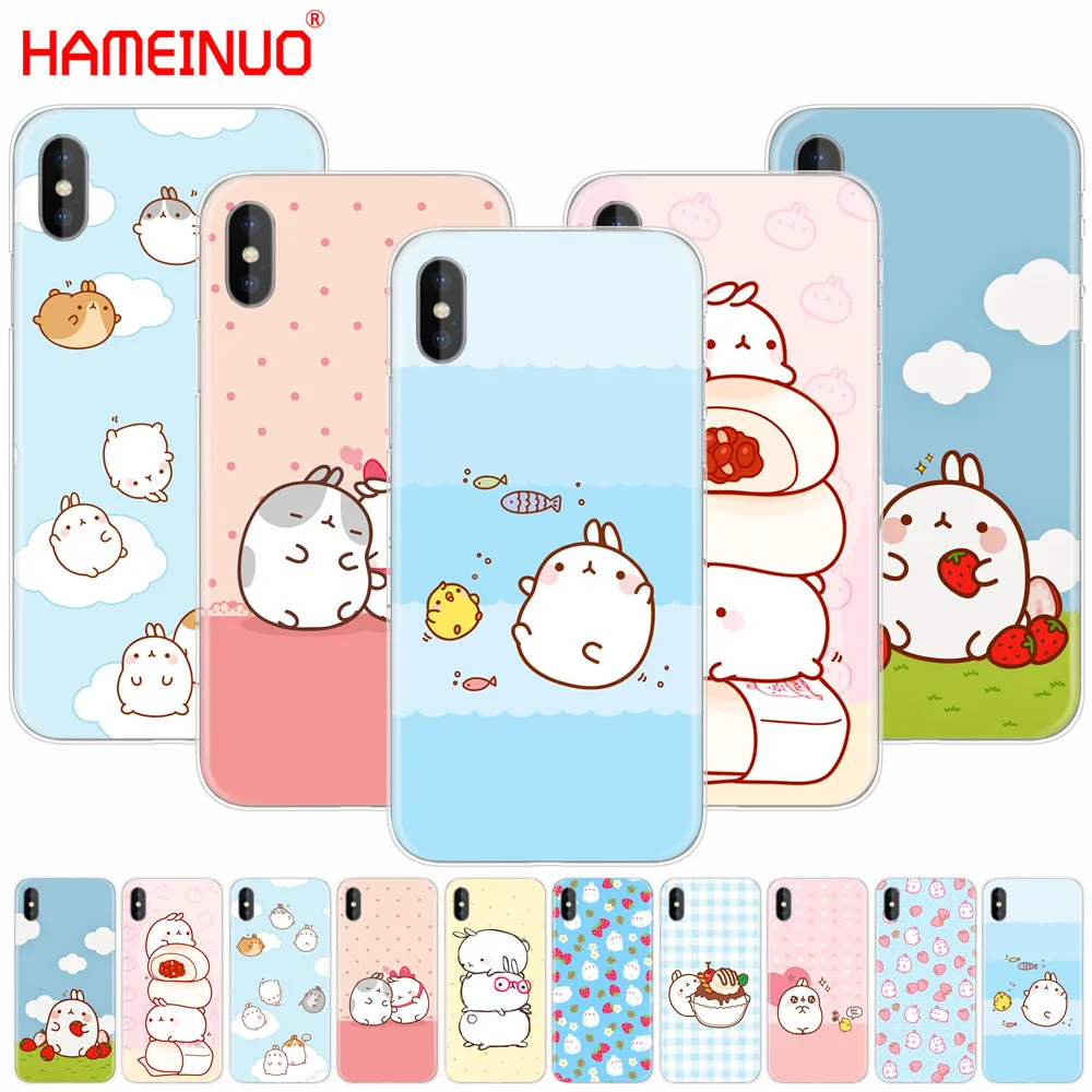 

HAMEINUO Molang rabbits Cutest Kawaii Box Potatoes cell phone Cover case for iphone X 8 7 6 4 4s 5 5s SE 5c 6s plus