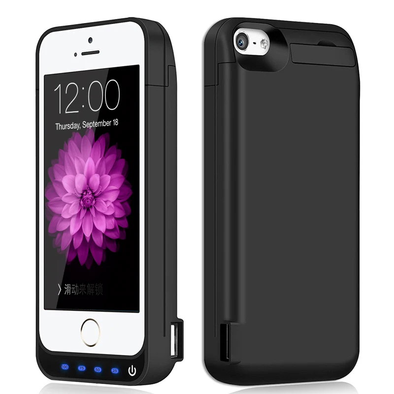 New UPGRADED 4800mAh Portable External Battery Charger Case Backup Power Bank Charge Case Cover Case For