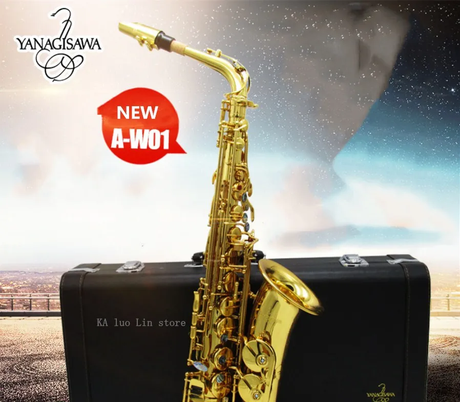 

2018 New arrival YANAGISAWA W01 Alto Saxophone Eb playing professional sax musical instrument High Quality alto saxophone Free