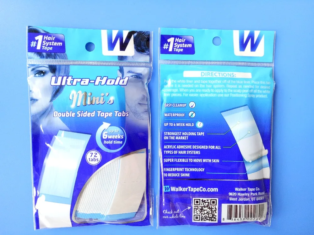 

Free shipping top quality Blue Ultra Hold Tape Hair Tape Adhesive Double Side Medical US Walker Tape For Lace Wigs Toupees