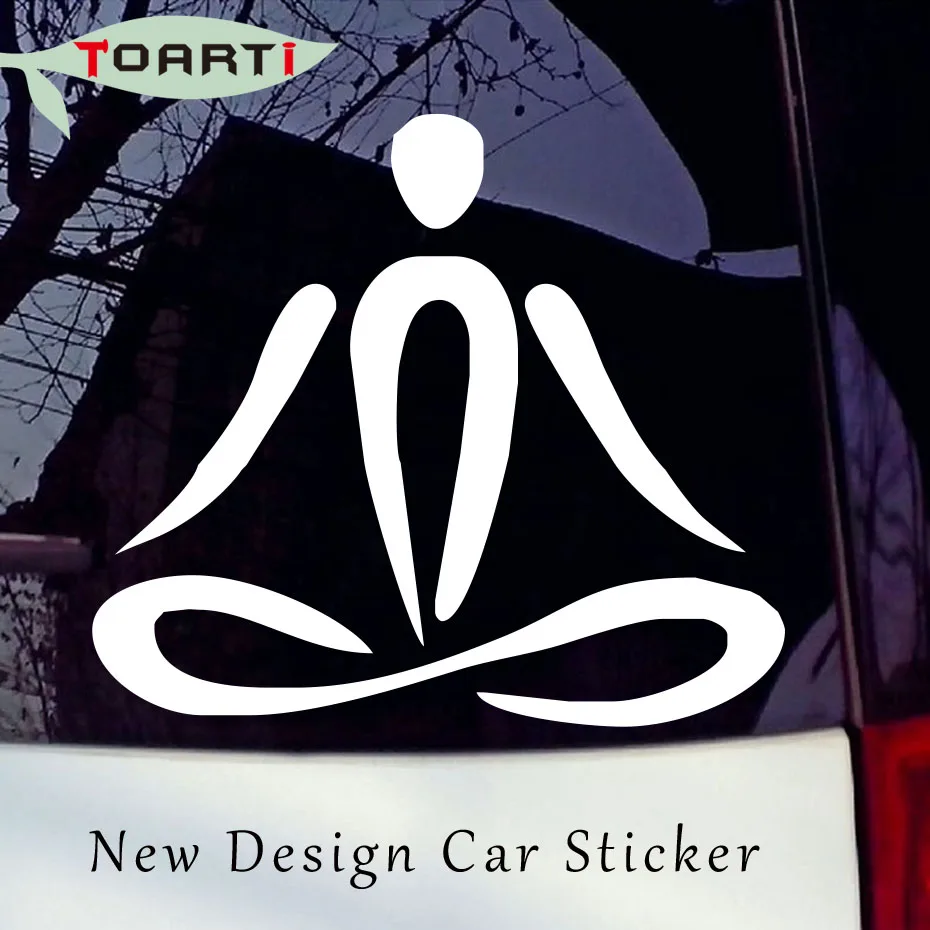 Yoga Meditation Emblem Car Bumper Sticker Decal 5/" x 5/"