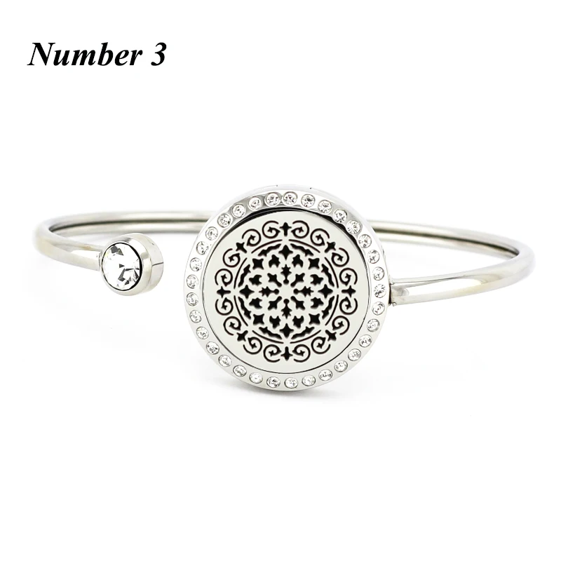 

20mm 25mm essential oil diffuser locket bracelet 316l stainless steel aromatherapy bracelets bangles for women(free with 5pads)