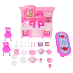 Кухонная мебель аксессуары для Барби Куклы столовая посуда Шкаф детская игрушка подарок для девочки