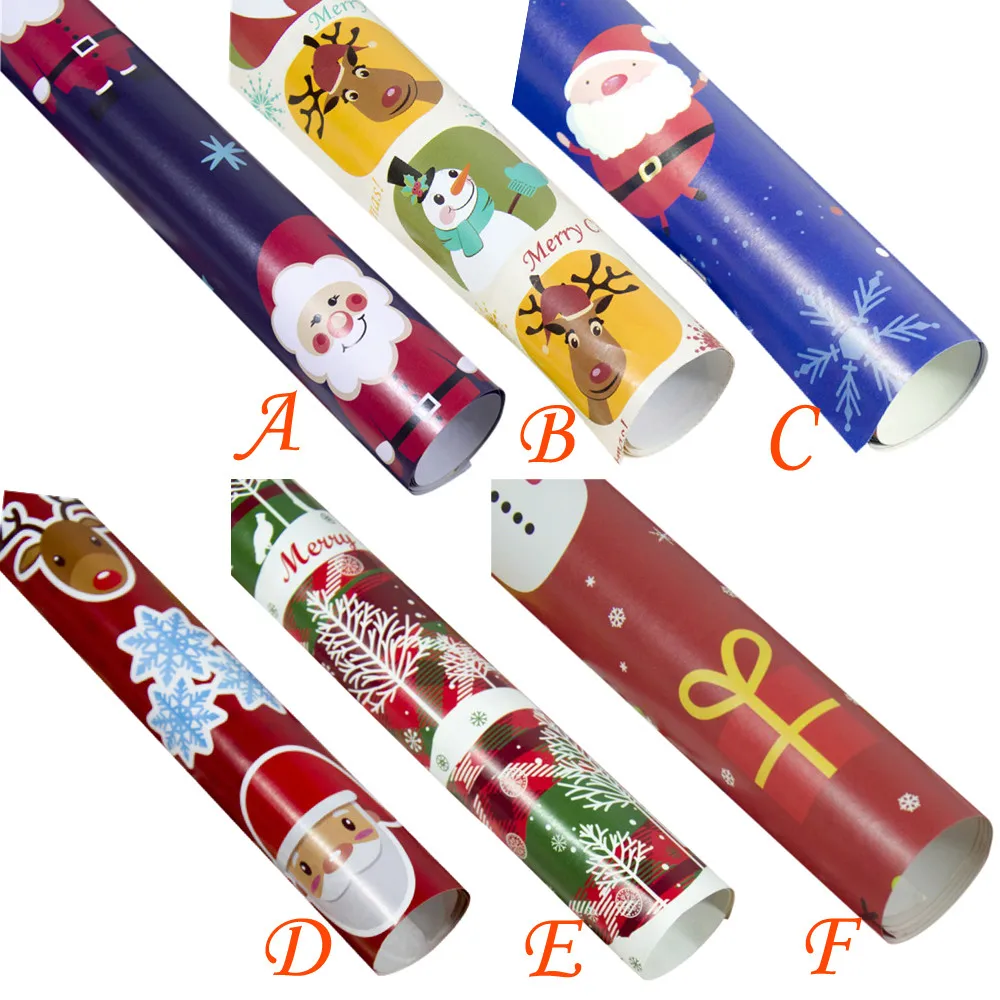 New Arrive Christmas Wrapping Paper Gift Present Tree Santa Wrap Decorative Xmas Party Roll Packing paper Home Decor