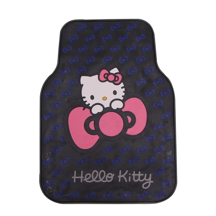 Мода мультфильм Hello Kitty латекс универсальные автомобильные коврики