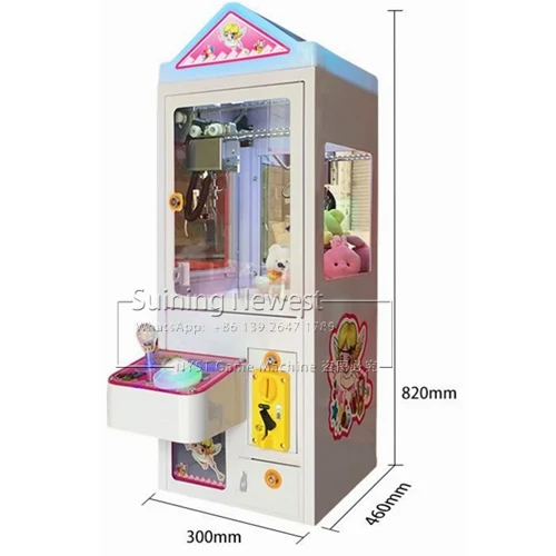 Small Amusement Equipment Mini Coin Operated Arcade Game Machine Candy Dolls Toys Cranes Claw Machine 3
