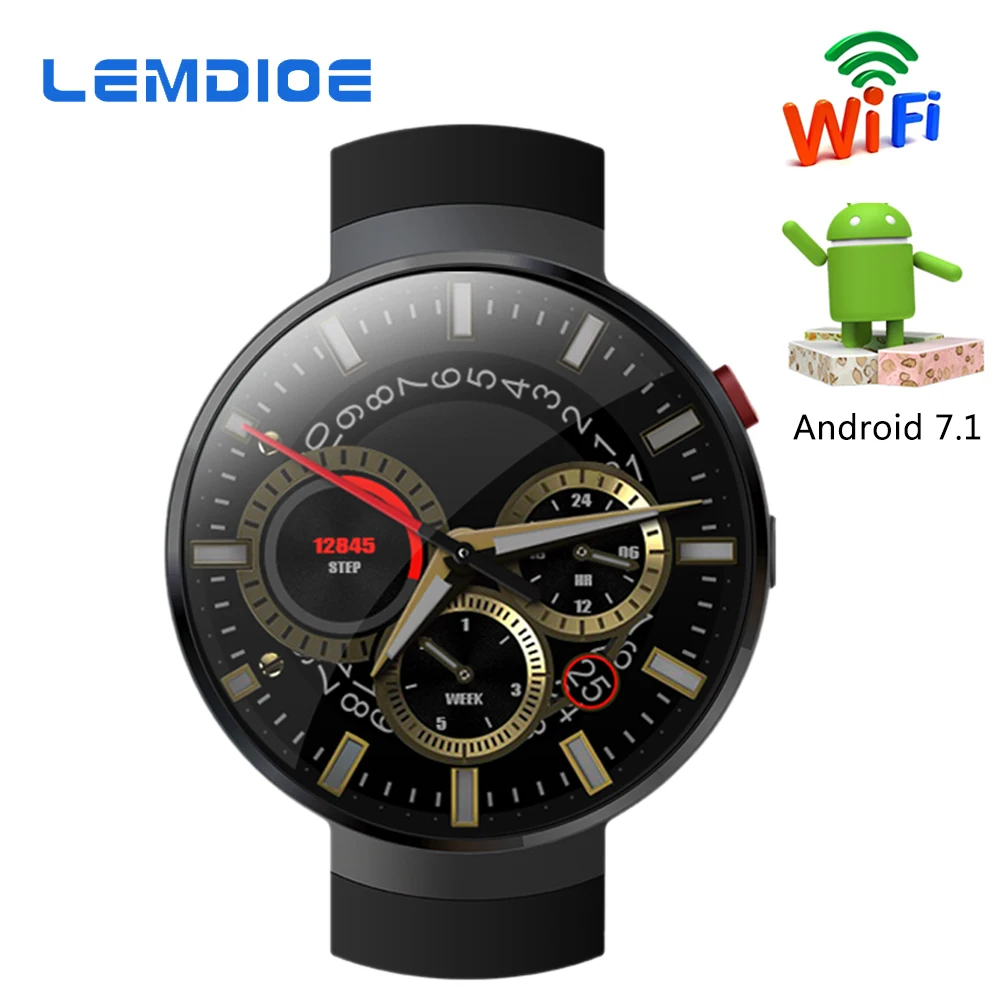 LEMDIOE LEM7 Smart Watch Android 7.1 LTE 4G Smartwatch 2MP