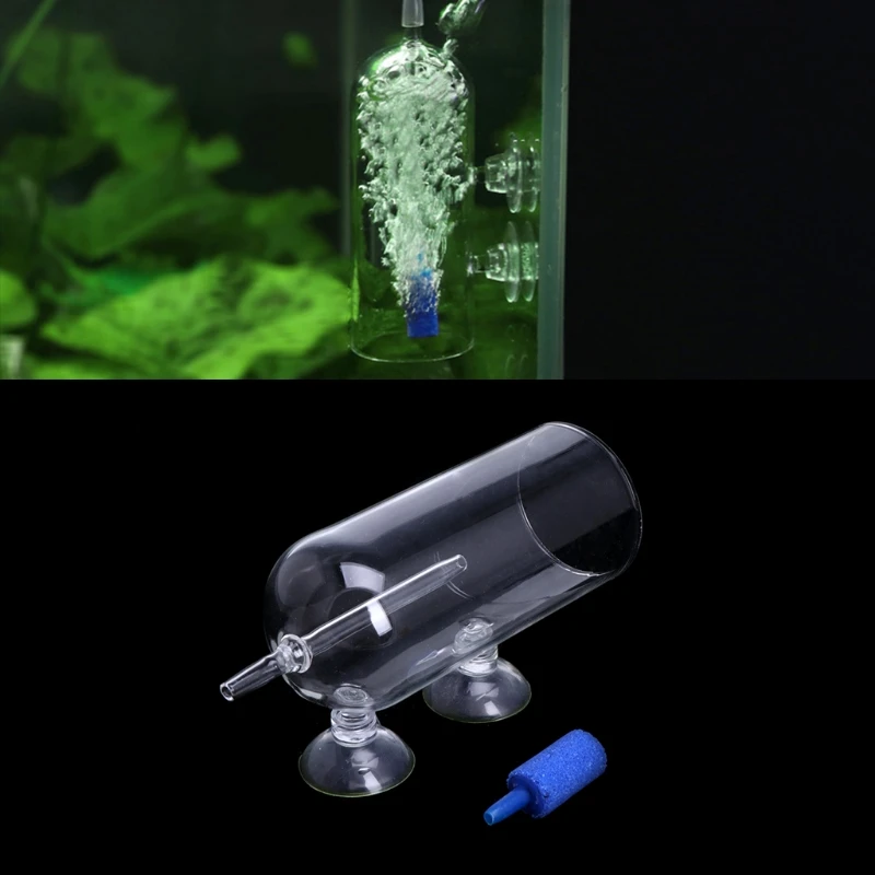 Для стеклянного аквариума CO2 диффузор аэратор очистки кислородной аэрации аквариум растворенный кислородный прибор воздушный камень