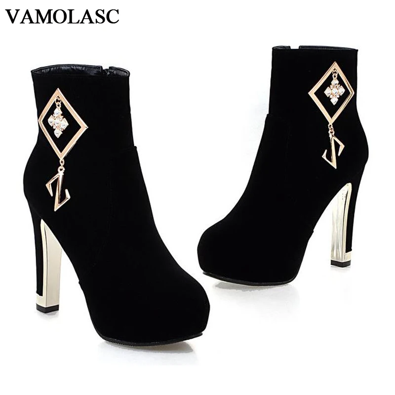 suede high heel ankle boots