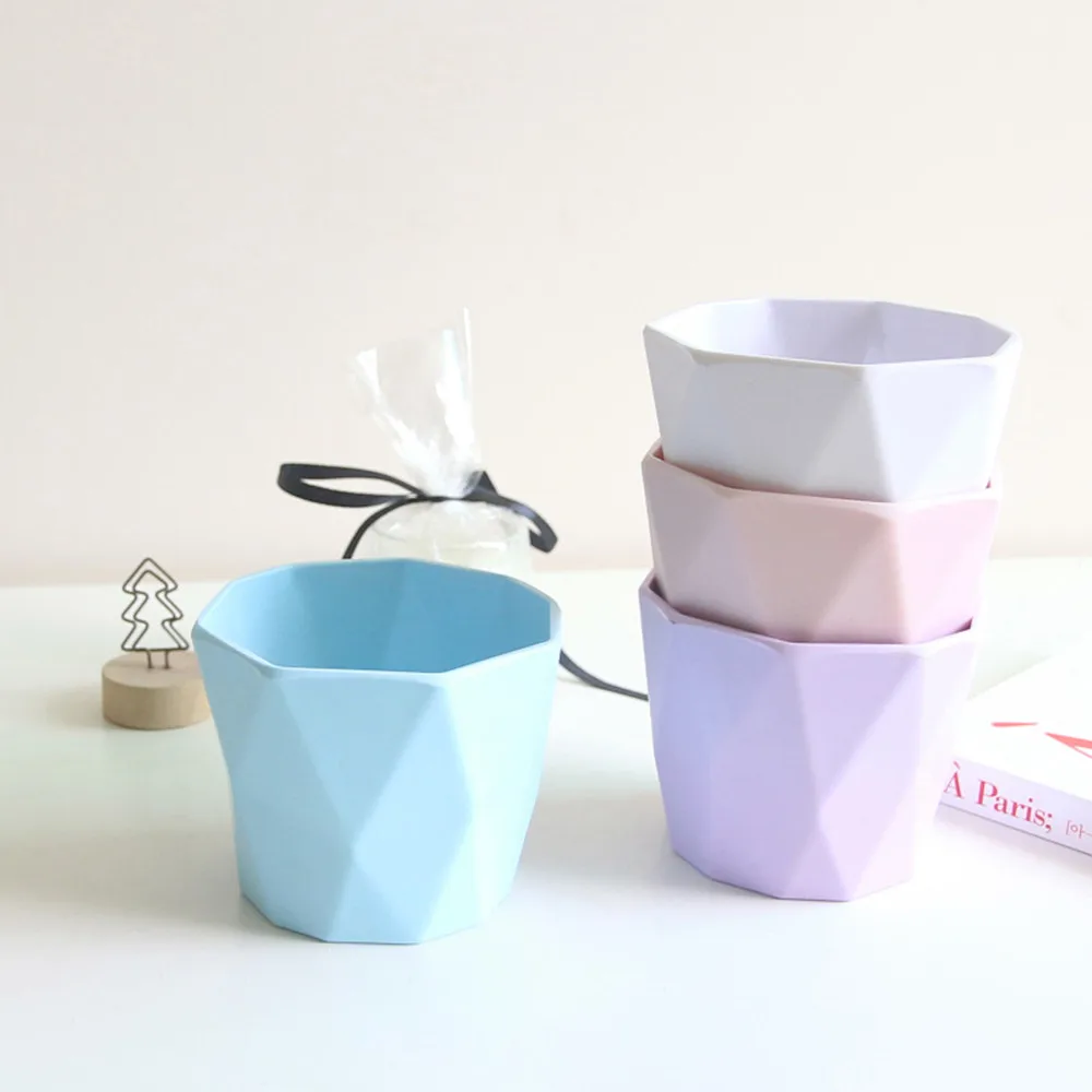 

Colourful Mini Plastic Flower Pot Succulent Plant Flowerpot Home Office Decor New Arrival Dropshipping