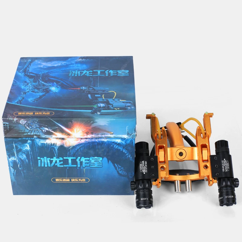 Caça ao ar Banda de Borracha Estilingue com Braço Novo Laser Apontando Estilingue Poderosa Livre Tiro Esportes Lançamento Poderoso Arraste 7 High Quality Esporte e Lazer
