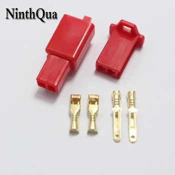 

2set 2.8mm 2P Red Electrical Connector Kits 2.8 2Pin Male Female Socket Plug for Motorcycle Car ect