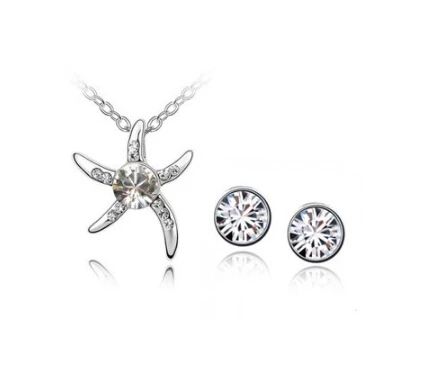 jewelry wholesale elegant crystal shinning star earrings &
