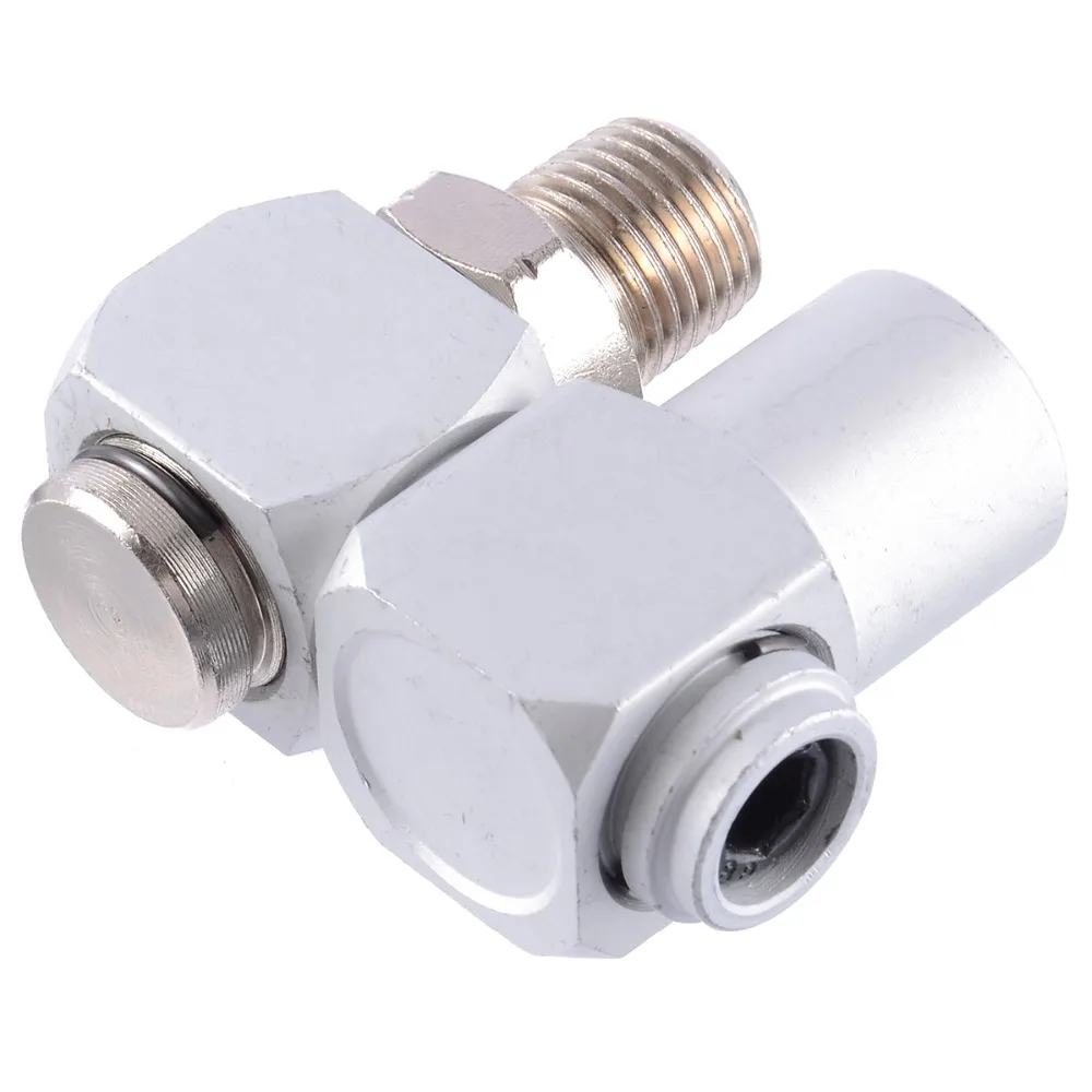 

New 1/4" Universal 360 Swivel Air Hose Connector Adapter Flow Aluminum Air Connectors For Universal Joint Tool