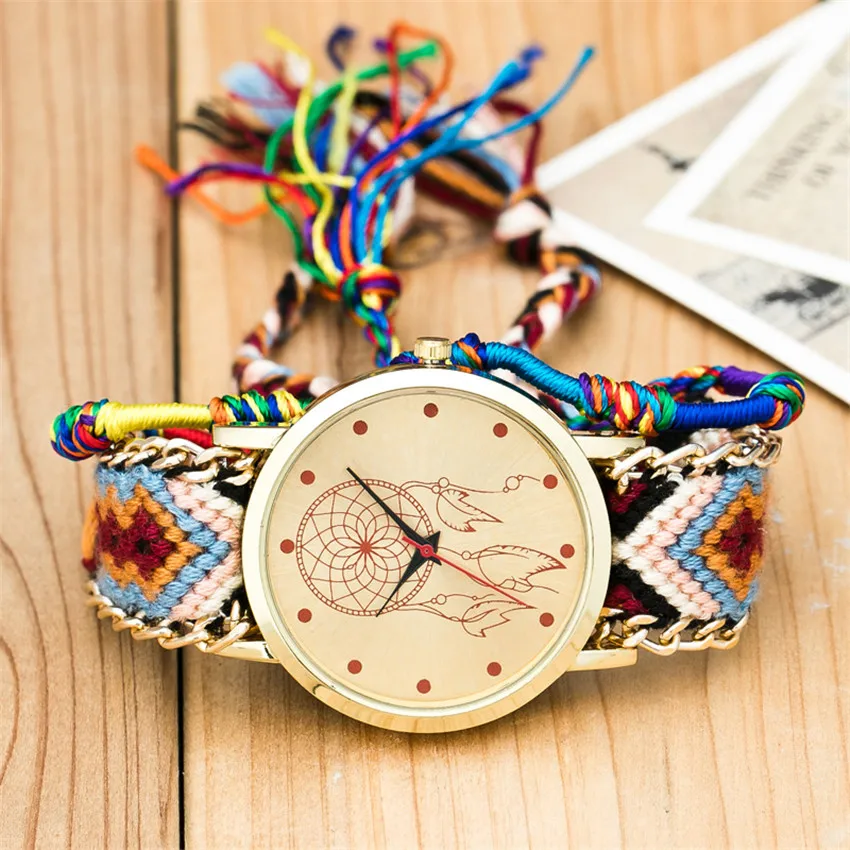 Vansvar, женские винтажные кварцевые часы ручной работы, Ловец снов, Ловец снов, часы дружбы, часы, подарок для женщин D30